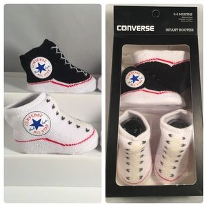 2 Pair Converse Baby Booties 0-6 Month